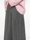 Susanne Bommer A-line shape concealed zip fastening Wool midi skirt