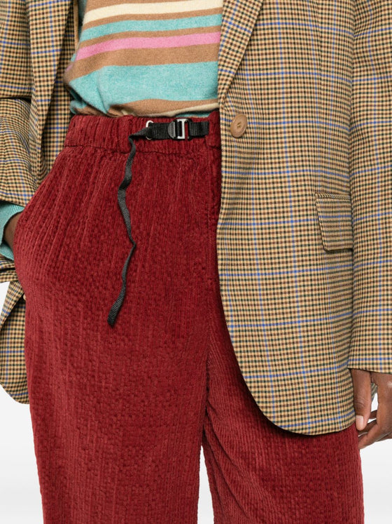 WHITE SAND Trousers Bordeaux
