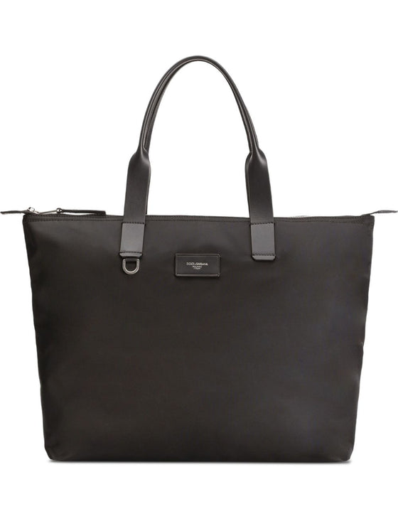 Dolce & Gabbana Adamo nylon and leather shopping bag