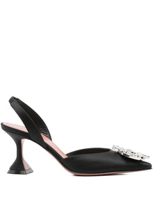  Amina Muaddi With Heel Black