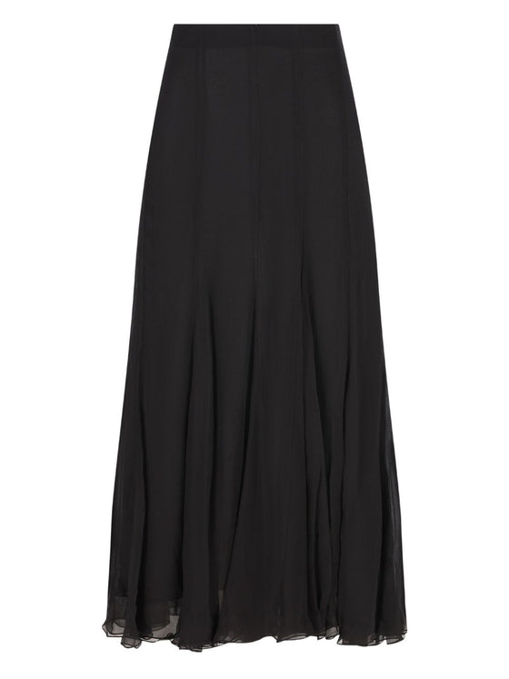 Chloé Ruffled flared maxi skirt