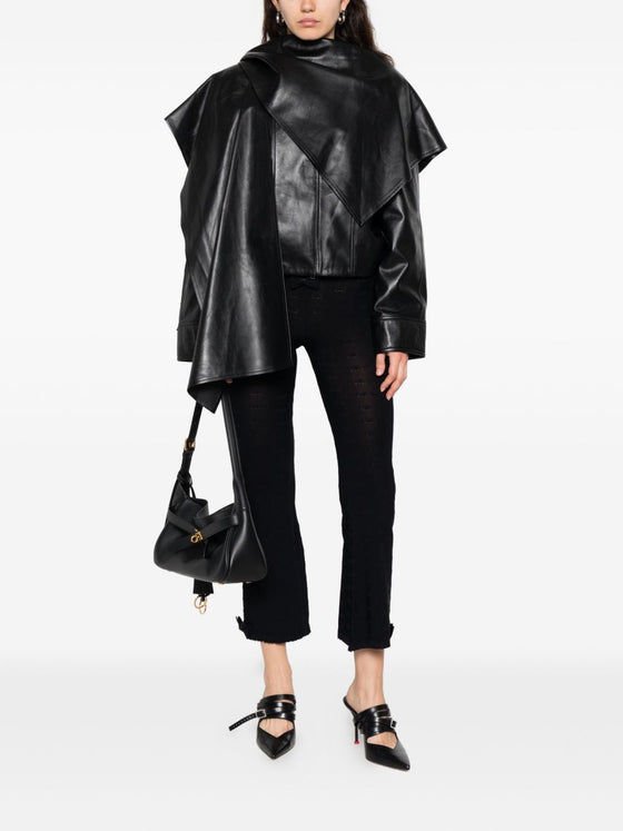 Balenciaga Ruffled Trim Flared Trousers