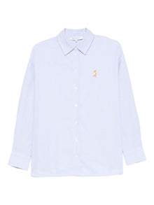  Maison Kitsuné Cotton shirt with long sleeves and structured collar