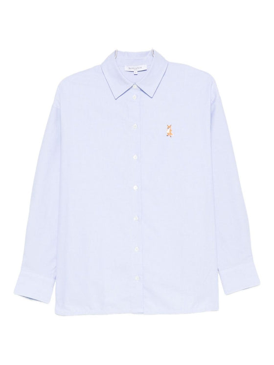 Maison Kitsuné Cotton shirt with long sleeves and structured collar