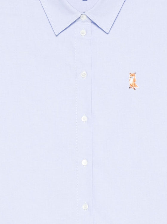 Maison Kitsuné Cotton shirt with long sleeves and structured collar