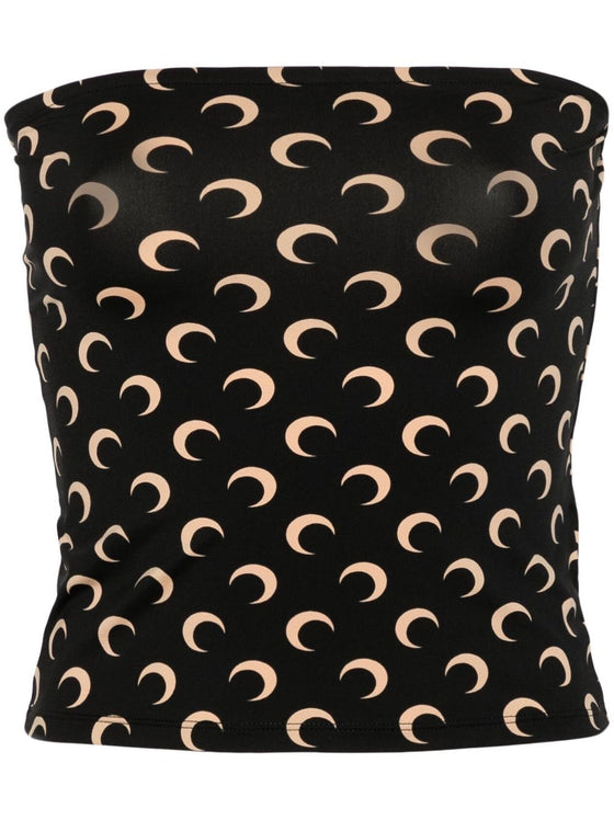 Marine Serre Crescent Moon Print Top