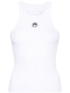 Marine Serre Crescent Moon-embroidered tank top