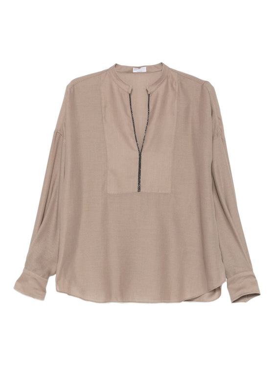 Brunello Cucinelli Shirts Camel