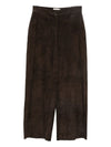 Via Masini 80 Leather wide-leg trousers