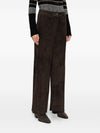 Via Masini 80 Leather wide-leg trousers
