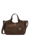 Tod's Medium Suede Tote Bag with Logo