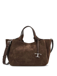  Tod's Medium Suede Tote Bag with Logo