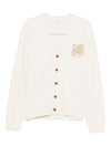 Maison Kitsuné Fox Head Intarsia Merino Cardigan