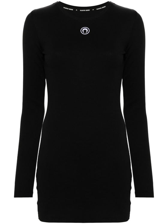 Marine Serre Crescent Moon-embroidered mini dress