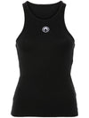 Marine Serre Moon-embroidered ribbed tank top