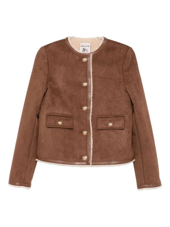 Semicouture Jackets Brown