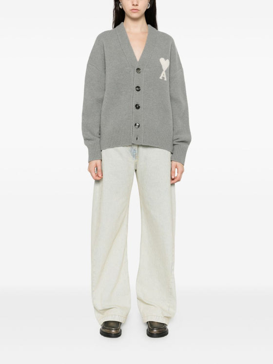 Ami Paris Sweaters Grey