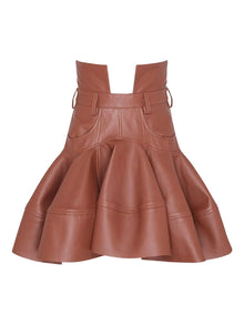  Zimmermann Skirts Leather Brown