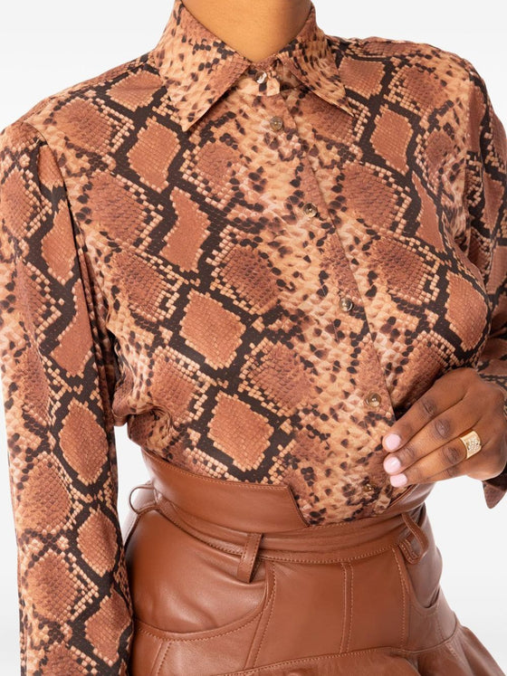 Zimmermann Skirts Leather Brown