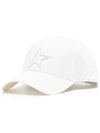 Golden Goose White Baseball Cap With Star
