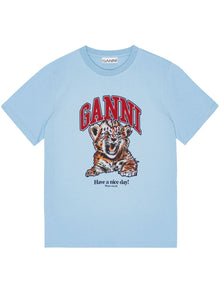  GANNI T-shirts and Polos Clear Blue