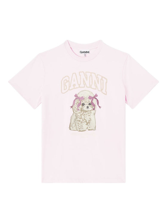 GANNI T-shirts and Polos Pink