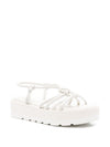 Gianvito Rossi Hebe leather knotted platform sandals.