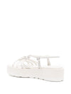 Gianvito Rossi Hebe leather knotted platform sandals.