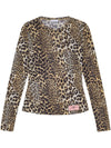 Ganni Leopard print top