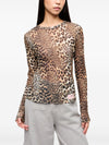 Ganni Leopard print top