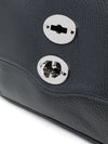 Zanellato Postina® Small Bag In Dark Navy Hammered Leather