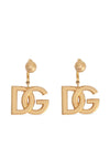 Dolce & Gabbana-DG logo clip-on earrings in gold-tone brass