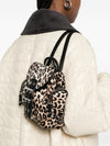 Ganni Leopard Small Nylon Bucky Backpack