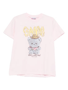  GANNI T-shirts and Polos Pink