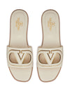 Valentino Garavani Vlogo Cut-Out Slide Sandal In Calfskin