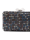 Self-Portrait Multi Crystal Chainmail Clutch