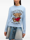 GANNI Sweaters Clear Blue