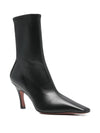 Amina Muaddi Jamie Stretch Bootie 80 Black Stretch Nappa