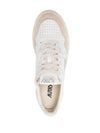 Autry MEDALIST LOW SNEAKERS IN WHITE AND SILVER LEATHER AND SUEDE