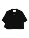 Jil Sander V-neck short sleeves straight hem Cropped polo shirt