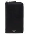 Emporio Armani Saffiano Leather Organizer With Asv Eagle Plaque