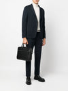 Emporio Armani Asv Regenerated Saffiano Leather Business Bag With Eagle Plate
