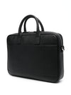 Emporio Armani Asv Regenerated Saffiano Leather Business Bag With Eagle Plate