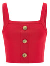 Balmain Knit bralette top with buttons