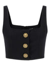 Balmain cropped Wool brassiere top