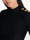 Balmain monogram high-neck top
