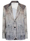 Sissiottostyle Printed single-breasted blazer jacket