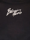 Balmain Logo cotton cropped t-shirt