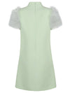 Valentino Feathered wool and silk dress