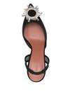 Amina Muaddi Begum Mesh Sling 70 Black Mesh